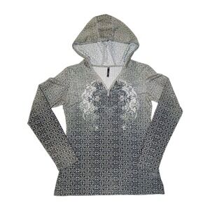 KÜHL Lightweight Semi Sheer Performance Hoodie Small Gray Made USA Hiking